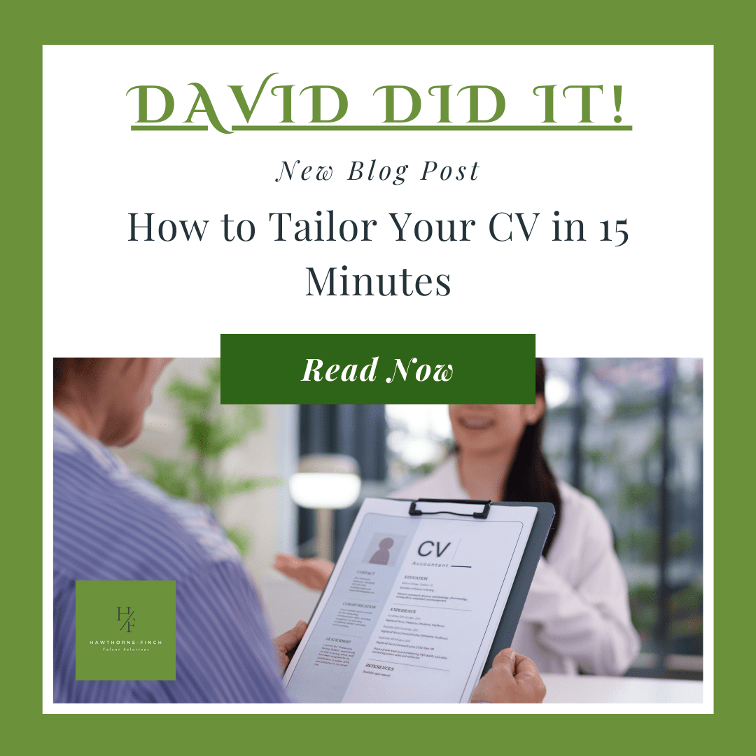 Featured image for How to Tailor Your CV in 15 Minutes (Template + Example Bullet Points)